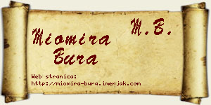 Miomira Bura vizit kartica